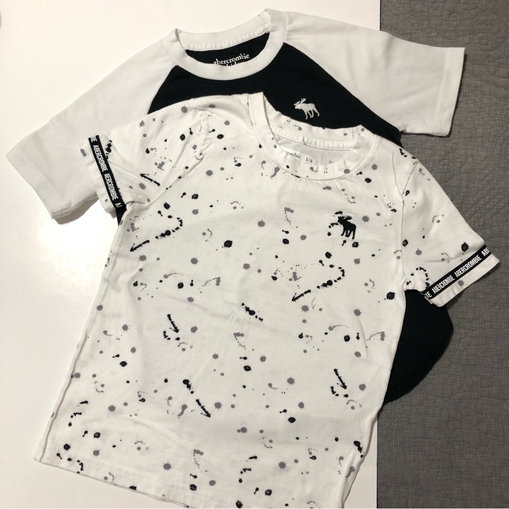 ABERCROMBIE Boy White & Black Tee Duo • 5